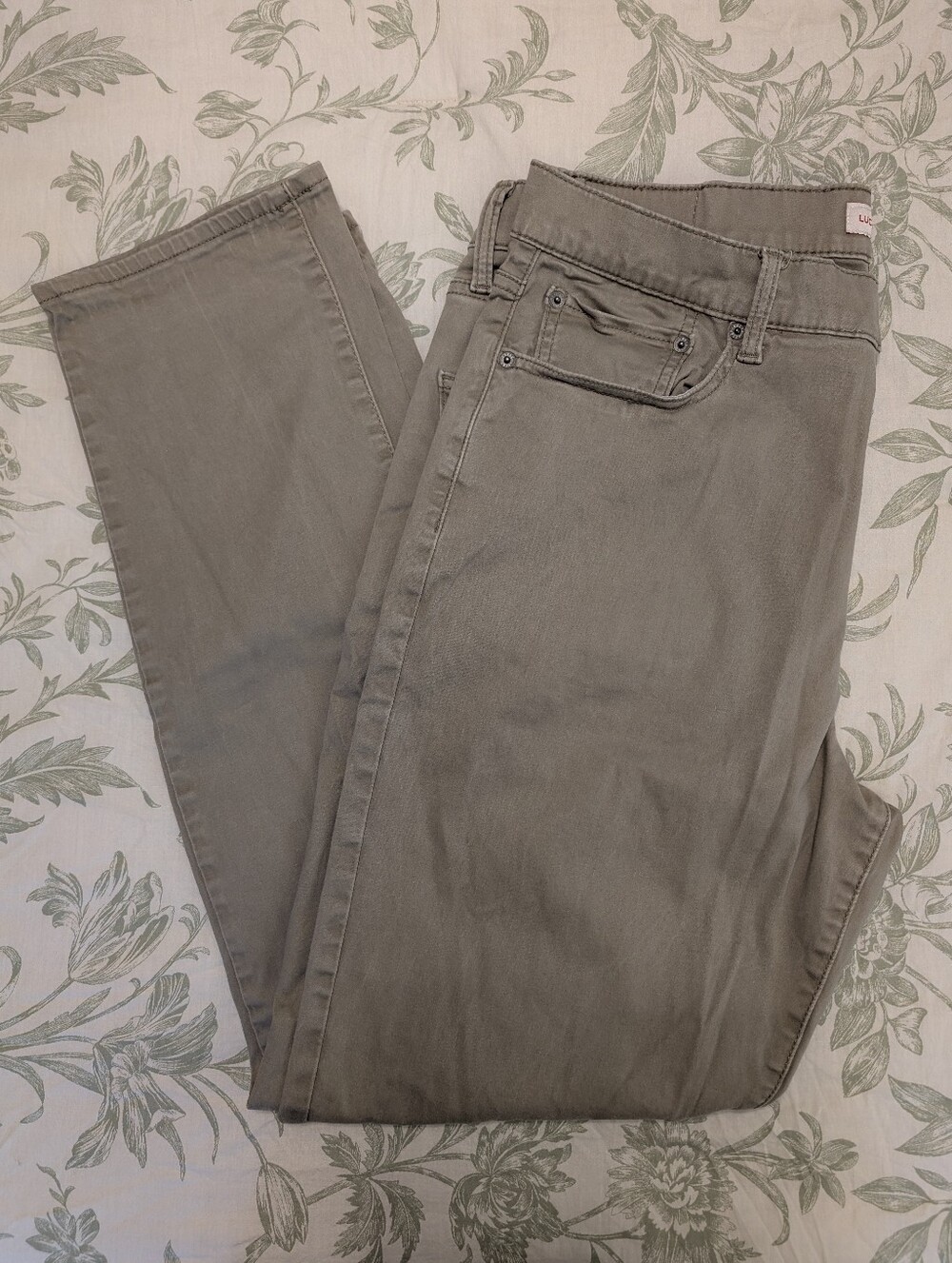 Lucky Brand Men's Tan 410 Athletic Straight-Leg Pants
